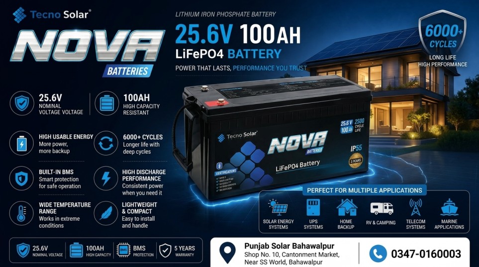 Nova 25V 100Ah Lithium Battery