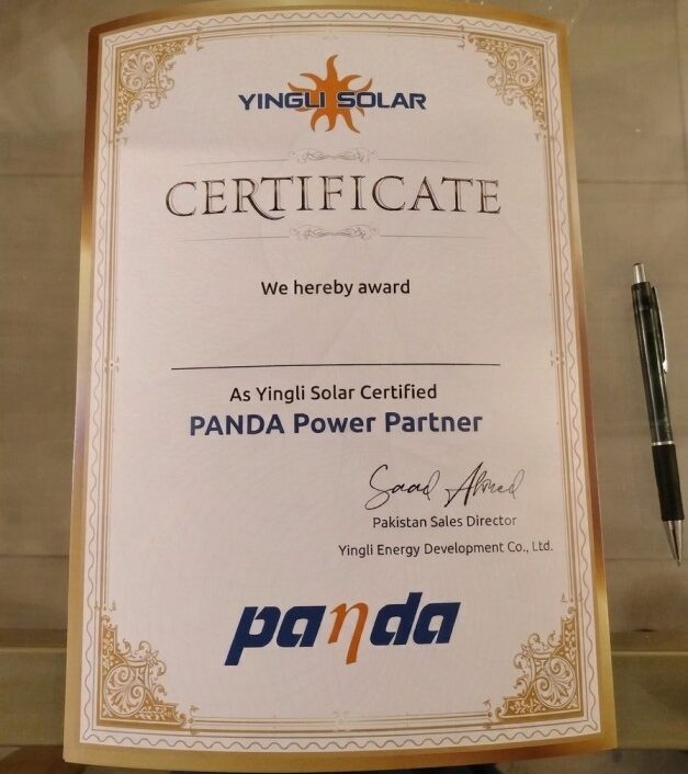 Yingli Solar Certified PANDA Power Partner