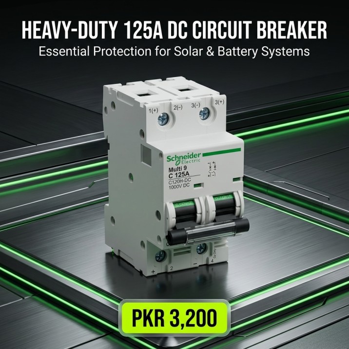2-Pole 125A 1000V DC Circuit Breaker – Heavy-Duty Solar & Battery Protection