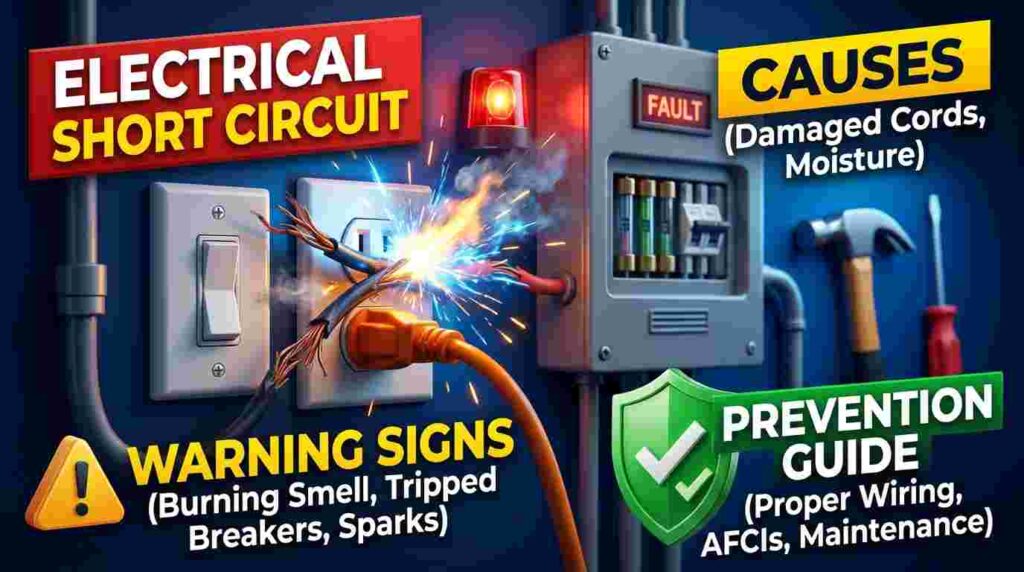 Electrical Short Circuit – Causes, Warning Signs & Prevention Guide