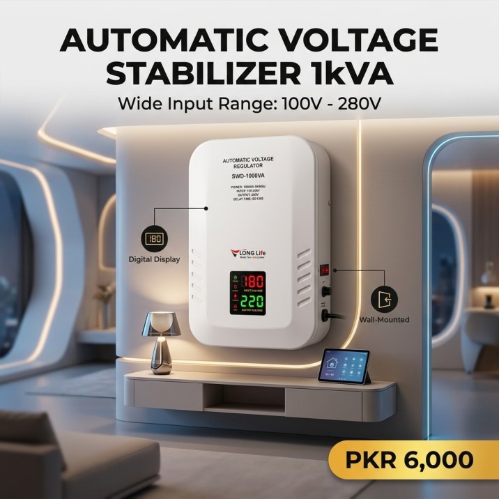 Long Life 1kVA Voltage Stabilizer SWD-1000VA | Pakistan